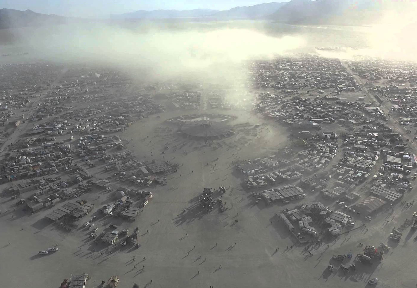 Sand storm burning man